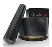 XL Granito Mortaio Con Pestello E Anti-scivolo Sottobicchieri ⌀ 14 x 8cm Spezie