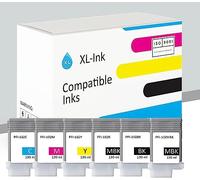 XL-Ink Compatibile con Canon PFI-102 Set risparmio 6 pezzi (2 x MBK/BK/C/M/Y) - Compatibile