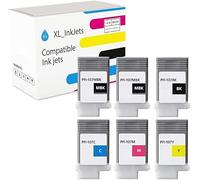 XL-Ink Compatibile con Canon PFI-107, set risparmio da 6 pezzi (2 x MBK/C/M/Y), cartucce d'inchiostro compatibili con Canon PFI-107MBK PFI-107BK PFI-107C PFI-107M PFI-107Y e Image PROGRAF iPF670 iPF6