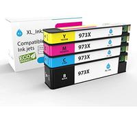 XL-Ink Compatibile con HP 973x / HP973x Economy Set di 4 (CMYK: HP L0S07AE, F6T81AE, F6T82AE, F6T83AE. Capacità: 1 x 10,000 pages, 3 x 7000 pages).