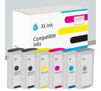 XL-Ink Compatibile per HP 72 (HP C9403 A, C9370 A, C9371 A, C9372 A, C9373 A, C9374 A) 6 pezzi