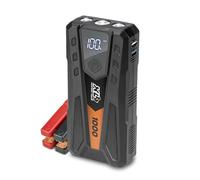 XL Perform Tools Booster Batteria Auto 1000A 6000mAh Litio - Avviatore 12V - Batteria Esterna USB - Torcia LED - Jump Starter