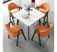 XL Superb Set da pranzo piccolo per 4 persone, set da pranzo moderno quadrato, salvaspazio, per salotto, soggiorno, cucina Orange