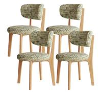 XL Superb Set di 2/4/6 sedie da pranzo moderne, sedia imbottita, cuscino del sedile rimovibile e lavabile, struttura in legno massello, for cucina, sala, soggiorno, studio Wood+Green 4