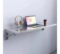 XL Superb Tavolo pieghevole in acciaio inossidabile 304 con montaggio a parete Scaffale pieghevole Concession Scaffale da cucina salvaspazio per balcone, bagno, lavanderia 120x40cm/47.2x15.7in