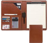 XLANDALYUEFA Cartella Portadocumenti A4, Organizer con Custodia e Scomparti for Carte d'identità, Tessere o Banconote(Bruin)