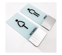 XLANDALYUEFA Cartello for Porta del Bagno, Simboli for Il, Cartello for for Uomini e Donne, for WC, Adesivo da Parete, 100×240 mm, 1 Set