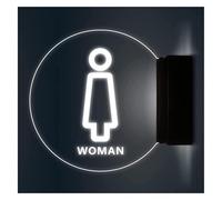 XLANDALYUEFA Cartello for Porta del Bagno, Simboli for Il, Cartello Illuminato for, luci Moderne for in Acrilico for Uomini e Donne, Installazione a Destra(White(Woman))