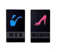 XLANDALYUEFA Cartello for Porta del Bagno, Simboli for Il, Set di Figure Decorative for WC da Uomo e Donna, Cartello for Moderno in Acrilico 3D, cartelli for - 12x21 cm