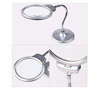 XLANDALYUEFA Lente d'Ingrandimento for gioiellieri, monocolo, scrivania 10X-20x, Lampada Girevole a Luce Diurna, Lente d'Ingrandimento con Luce LED, Supporto Flessibile a 360°, presbite