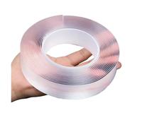 XLANDALYUEFA Nastro Biadesivo Trasparente NoTrace Riutilizzabile Impermeabile, 1M/2M/3/5M, Lavabile, for la casa(5m)