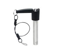 XLANDALYUEFA Perno a sgancio rapido, 1 Pezzo da 16 mm di Diametro in Acciaio Inossidabile, Perno a, Maniglia a L, Pulsante, Molla, Blocco a Sfera(16x95mm)