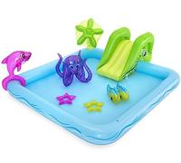 XLANDALYUEFA Piscina for Bambini, Piscina Gonfiabile Fuori Terra con Coperchio 206x239x86cm