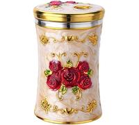 XLANDALYUEFA Porta stuzzicadenti, Dispenser for stuzzicadenti, Contenitore portaoggetti, Decorazione for Cucina, Dispenser for stuzzicadenti(Golden Red)