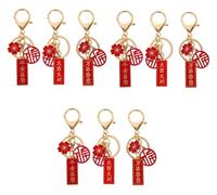 XLANDALYUEFA Portachiavi, 9 Pezzi Portachiavi Coniglio Ciondolo Capodanno Cinese Ornamento Feng Shui Souvenir Borsa Decorazione