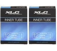 XLC 2508120200 Camera d'aria per bicicletta, Nero (Black), 12 1/2 x 2 1/4 47-203, 54-203, 62-203 AV 33 mm (Confezione da 2)