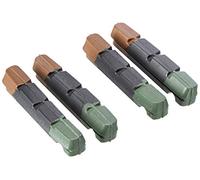XLC BS-X01 Set DE 4 ZAPATAS DE Freno 55MM CARRETERA Cartridge Negro/Rojo/Verde