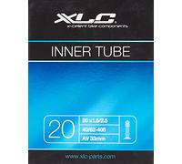 XLC Fahrradschlauch 20 X1.5/2.5 40/62-406 35 Mm, Camera d' Aria per Bicicletta 20X1.5/2.540/62406AV 35mm, 2508200200 Unisex Adulto, Nero, 20 x 1.5