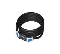 XLC LO-L11, Lucchetto con Cavo a Spirale e Combinazione Unisex Adulto, Nero, 1850 mm