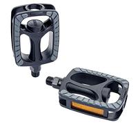 XLC Pedale universale in plastica, nero, 9/16", riflettore
