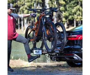 Xlc Vc-c07 Almada Work-e Xtra Led 2 In 1 Fold Bike Rack For 2 Bikes Argento 2 Bikes Multicolor