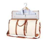 XLDZ Borsa porta abiti portatile con scomparto per scarpe, borsone da viaggio convertibile, traspirante, adatta per affari e tempo libero, bianco, Taglia unica