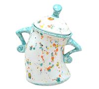 XLDZ Chic Kitchen - Set di barattoli decorativi per zucchero, caffè, tè, con coperchio ermetico, per l'organizzazione della cucina (azzurro)