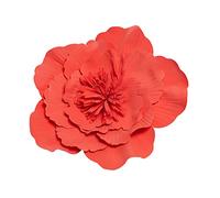 XLDZ Fasce floreali e accessori per capelli da donna: cappelli grandi con fiori, cappelli con fiori Bibi, fasce per capelli floreali larghe, fasce per costumi (rosse)