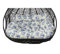 XLDZ Sedia a dondolo a due posti sospesa, con morbido cuscino profondo, per esterni, con legacci, completamente imbottita, design non pieghevole (C)