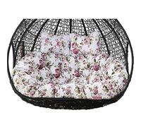 XLDZ Sedia a dondolo a due posti sospesa, con morbido cuscino profondo, per esterni, sedia a dondolo a 2 posti, con lacci, completamente imbottita, design non pieghevole (B)