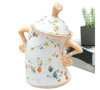 XLDZ Set di barattoli da cucina chic: barattoli decorativi per zucchero, caffè, tè con coperchi ermetici - per l'organizzazione della cucina (giallo)