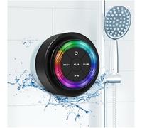 Xleader Cassa Bluetooth doccia,Aggiornamento,Certificato IPX7 Impermeabile,Mini Altoparlante Bluetooth potente con Luci,Ventosa e Mic,Cristallo Suono e Basso,12ore di gioco,Regali Elettronici Ideali