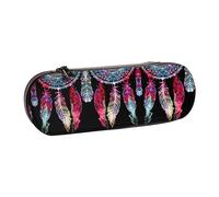 XLEWSIEU Astuccio colorato in pelle con stampa acchiappasogni, elegante e funzionale, astuccio per penne e matite, astuccio per cosmetici, scatola per il cambio, Nero , Taglia unica, Set di zaini per