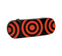 XLEWSIEU Astuccio in pelle con design vettoriale con stampa bersaglio, elegante e funzionale, astuccio per penne, cosmetici, scatola per il cambiamento, Nero , Taglia unica, Set di zaini per la scuola