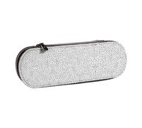 XLEWSIEU Astuccio in pelle con stampa a pois bianchi e neri, elegante e funzionale, astuccio per penne e matite, astuccio per cosmetici, scatola per il cambio, Nero , Taglia unica, Set di zaini per la