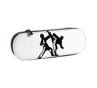 XLEWSIEU Astuccio in pelle con stampa di arti marziali Taekwondo, elegante e funzionale, astuccio per penne e matite, astuccio per cosmetici, scatola per il cambio, Nero , Taglia unica, Set di zaini