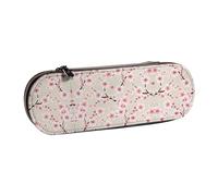 XLEWSIEU Astuccio in pelle con stampa di fiori di ciliegio, elegante e funzionale, astuccio per penne, cosmetici, scatola per il cambio, Nero , Taglia unica, Set di zaini per la scuola