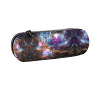 XLEWSIEU Astuccio in pelle con stampa di galassia e universo, elegante e funzionale, astuccio per penne e matite, astuccio per cosmetici, scatola per il cambio, Nero , Taglia unica, Set di zaini per
