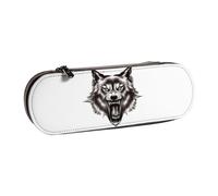 XLEWSIEU Astuccio in pelle con stampa di lupo mannaro elegante e funzionale, astuccio per penne e matite, astuccio per cosmetici, scatola per il cambio, Nero , Taglia unica, Set di zaini per la scuola