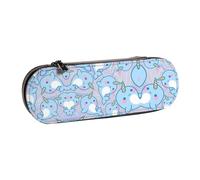 XLEWSIEU Astuccio in pelle con stampa di pesce carino elegante e funzionale, astuccio per penne e matite, astuccio per cosmetici, scatola per il cambio, Nero , Taglia unica, Set di zaini per la scuola