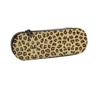 XLEWSIEU Astuccio in pelle con stampa leopardata gialla elegante e funzionale, astuccio per penne e matite, astuccio per cosmetici, scatola per il cambio, Nero , Taglia unica, Set di zaini per la