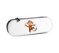 XLEWSIEU Astuccio in pelle con stampa scimmia, elegante e funzionale, astuccio per penne e matite, astuccio per cosmetici, scatola per il cambio, Nero , Taglia unica, Set di zaini per la scuola