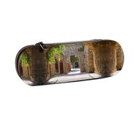 XLEWSIEU Astuccio in pelle con stampa stradale italiana, elegante e funzionale, astuccio per penne e matite, astuccio per cosmetici, scatola per il cambio, Nero , Taglia unica, Set di zaini per la