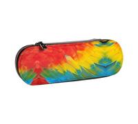 XLEWSIEU Fantastico astuccio in pelle con stampa di piume di pappagallo, elegante e funzionale, astuccio per penne, cosmetici, scatola per il cambio, Nero , Taglia unica, Set di zaini per la scuola