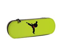 XLEWSIEU Karate Boy Vector Changeable Belt Color Print Leather Pencil Case Elegante & Funzionale Penne/Matite Astuccio, Caso Cosmetici, Scatola di Cambiamento, Nero , Taglia unica, Set di zaini per la