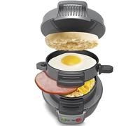 XLGNXXL Tostapane/Hamburger Maker, efficiente con Timer Digitale per Il Conto alla rovescia, Lavabile in lavastoviglie, Perfetto per Hamburger, Snack, Colazione Veloce Fai da Te Silver,13 * 20 * 14cm
