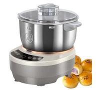 XLGNXXL Vollautomatische Teigknetmaschine, Teigmaschine mit Fermentierungsfunktion, Knetmaschine mit Zeitsteuerung und Gärschrank, zum Backen zu Hause Silver,5L