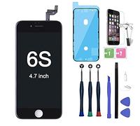 Xlhama New Touch Screen LCD Display Retina Frame Compatibile per iPhone 6S Vetro Schermo Nero Kit Smontaggio trasformazione Completo di Ricambio Manuale Istruzione Pellicola Vetro temperato