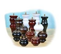 XLHWJCP 4pcs Gambe per Mobili in Legno, Gambe per Divani in Legno Solido, Piedini di Ricambio per Mobili con Stuoia Antiscivolo per Letto Divano Panca Armadio TV (Mahogany color,12cm)