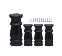 XLHWJCP 4Pcs Gambe per mobili regolabili in lega di alluminio,gambe per armadietti resistenti,gambe di ricambio per estensione per divano/letto/scrivania/divano/tavolo(Nero opaco,8 cm)